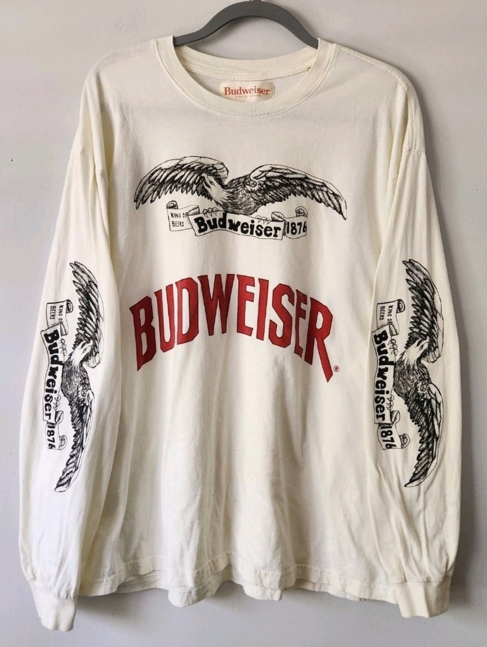 Pacsun x Budweiser Cream Graphic Tshirt Size XL